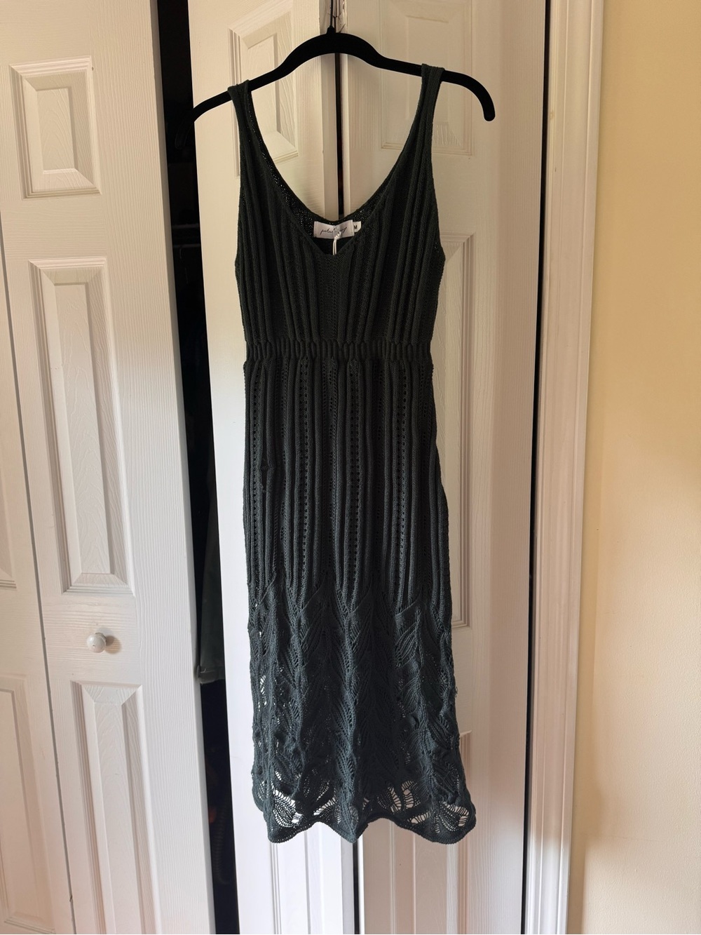 Petal & Pup Dark Green Sleeveless Midi Knit Dress